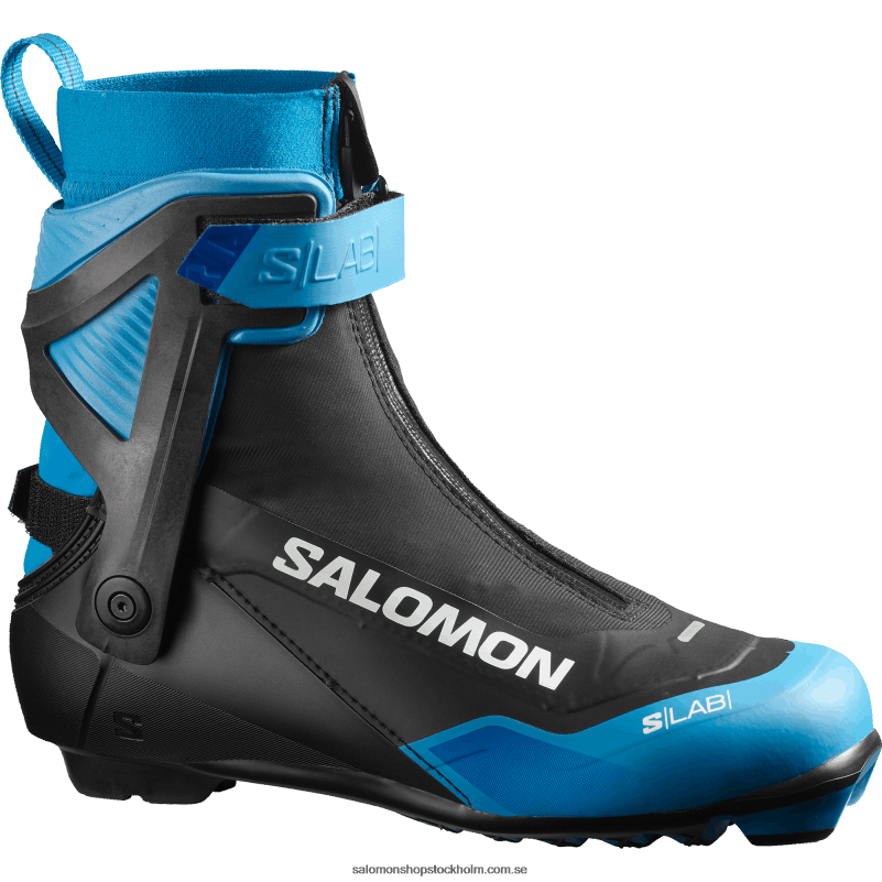 Salomon svart/processblå junior - klassiska nordiska skridskoskor för barn - s/lab skiathlon cs T82RP1409