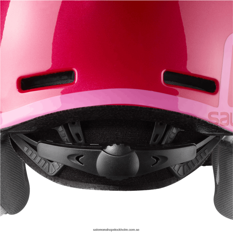 Salomon glänsande/rosa junior - barnhjälm - grom visir T82RP1389