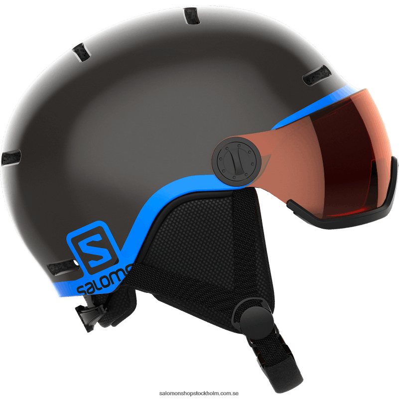 Salomon svart junior - barnhjälm - grom visir T82RP1388