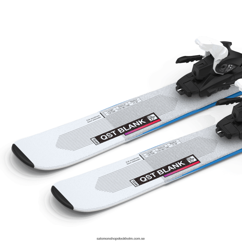 Salomon illusion blå/röd/processblå junior - barns freeride skidpaket - qst blank team (och l6) T82RP1367