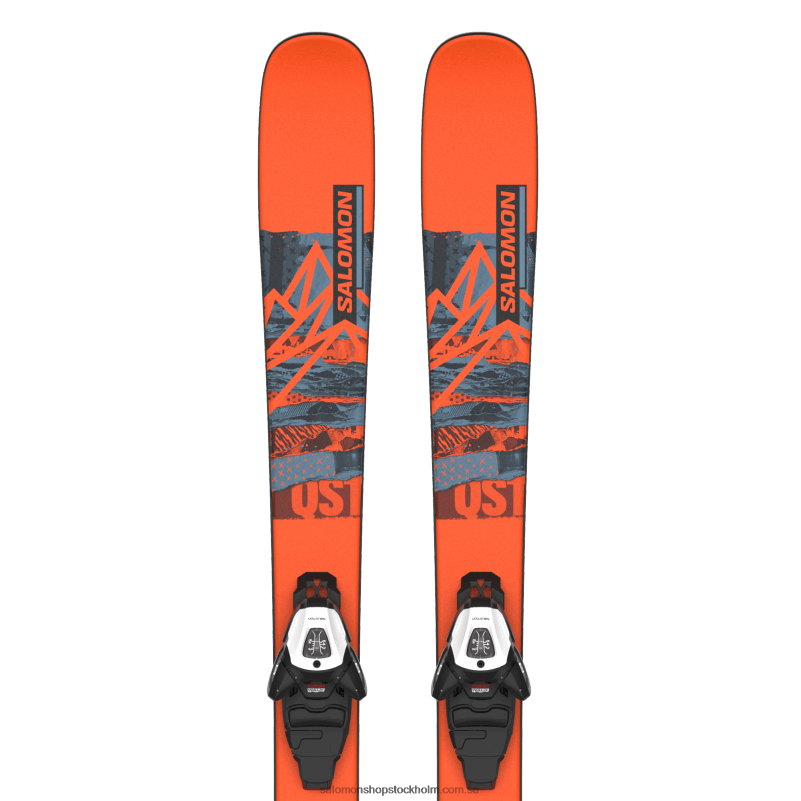 Salomon låga/kopenblå/svart junior - barns freestyle skidpaket - qst spark m (och l6) T82RP1365