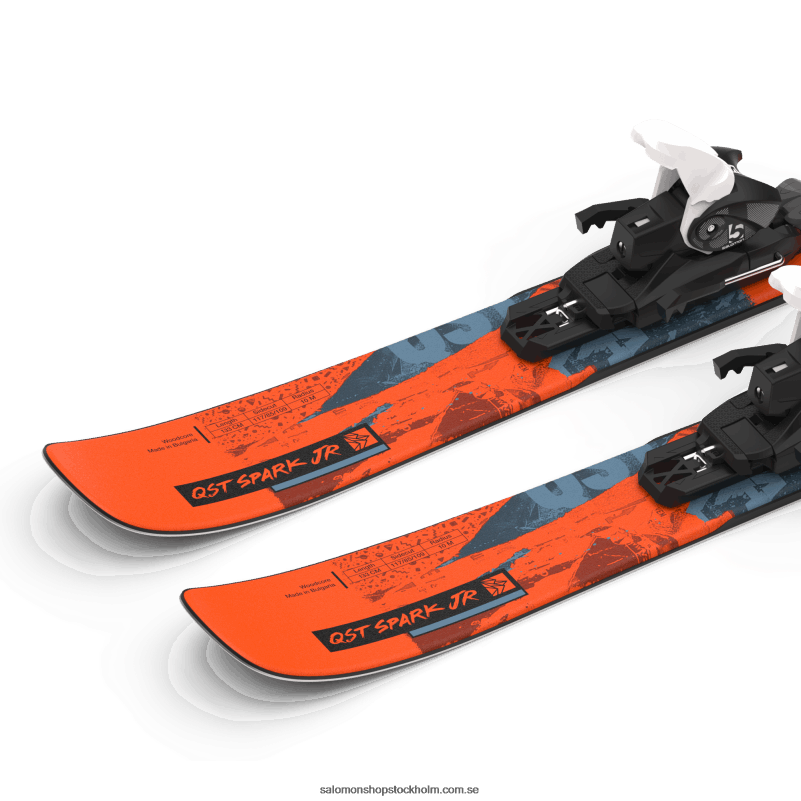 Salomon låga/kopenblå/svart junior - barns freestyle skidpaket - qst spark s (och c5) T82RP1368