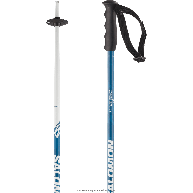 Salomon blå junior - barnalpina stavar - brigad jr T82RP1382