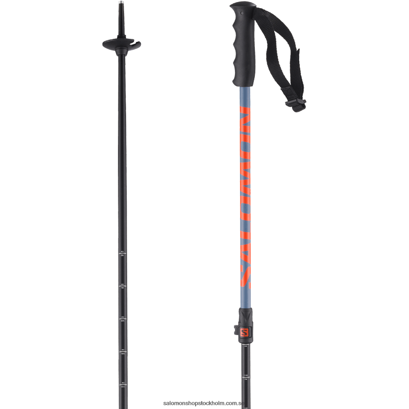 Salomon copen blå/orange junior - alpina barnstavar - mtn jr T82RP1384