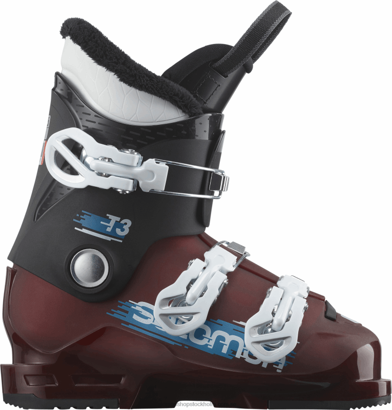 Salomon svart/röd/vit junior - pistskor för barn - t3 rt T82RP1377