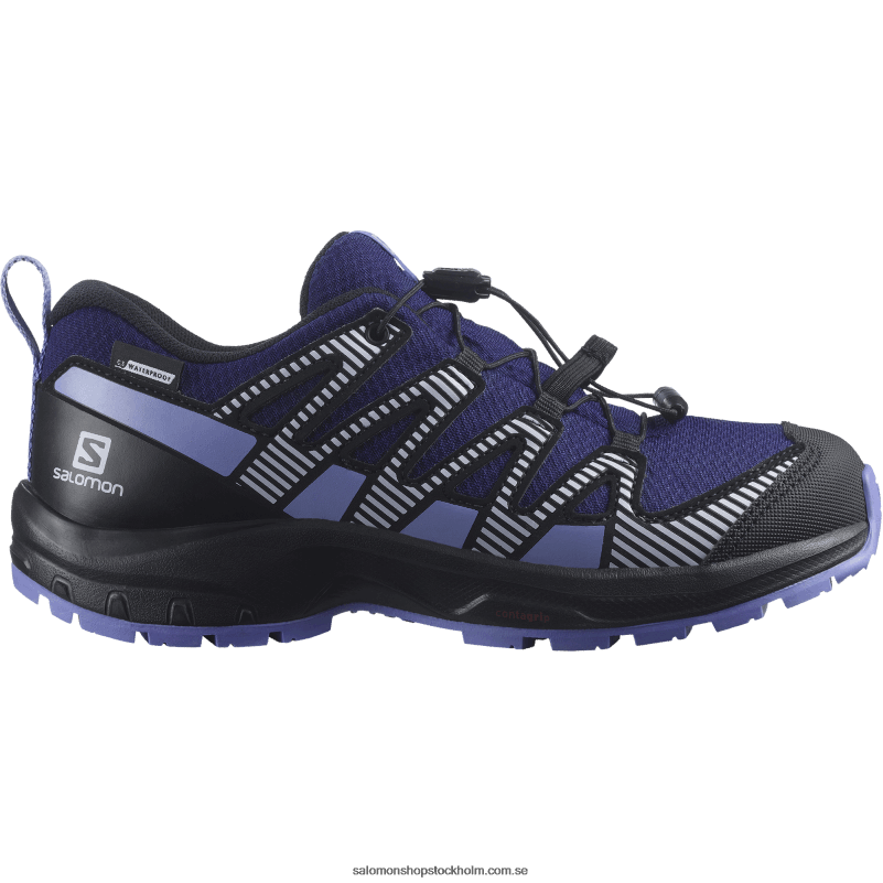 Salomon astral aura/svart/lila ljung junior - barnskor - xa pro v8 clima vattentät T82RP1359
