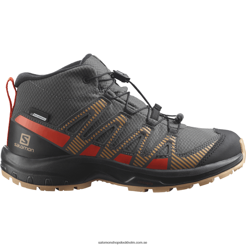 Salomon magnet/ekollon/körsbärstomat junior - barnskor - xa pro v8 mid clima vattentät T82RP1342