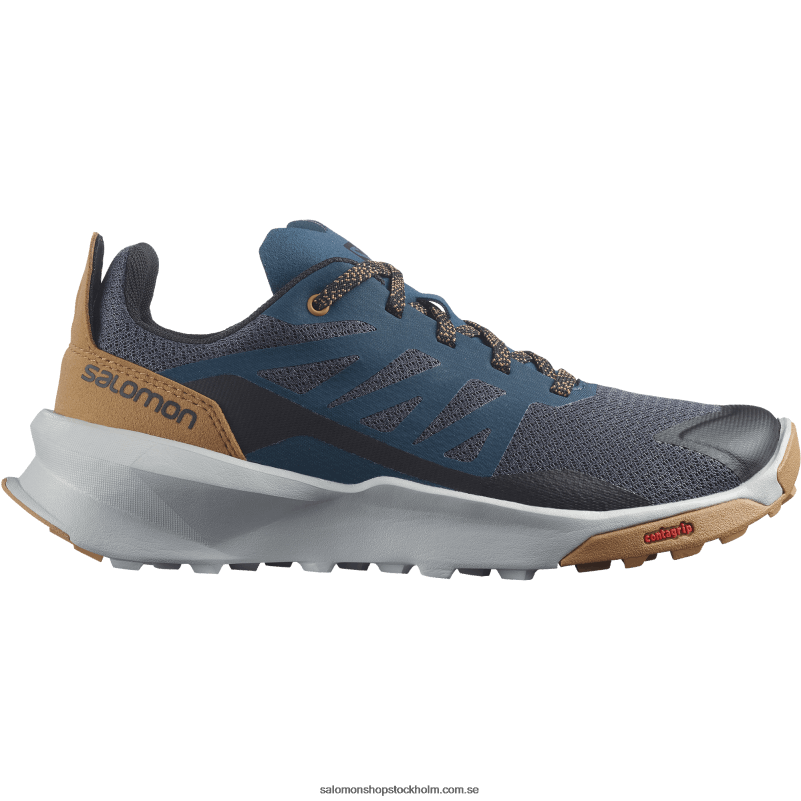Salomon magnet/pärlblå/tobaksbrun junior - barnskor - patrull T82RP1347