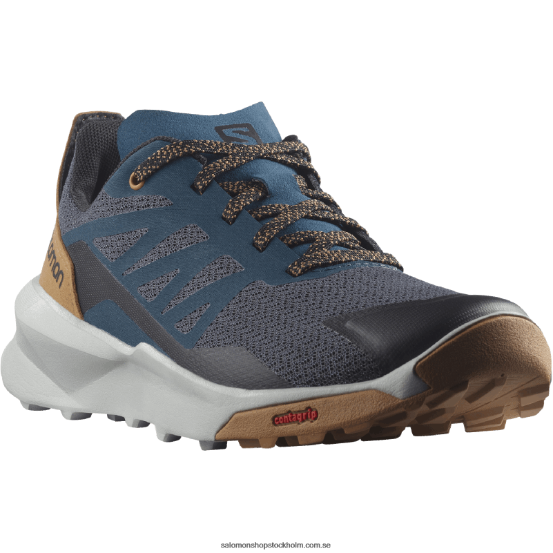 Salomon magnet/pärlblå/tobaksbrun junior - barnskor - patrull T82RP1347