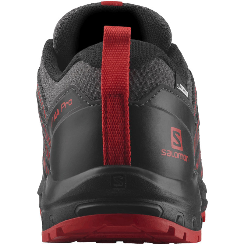 Salomon magnet/svart/vallmoröd junior - barnskor - xa pro v8 clima vattentät T82RP1361