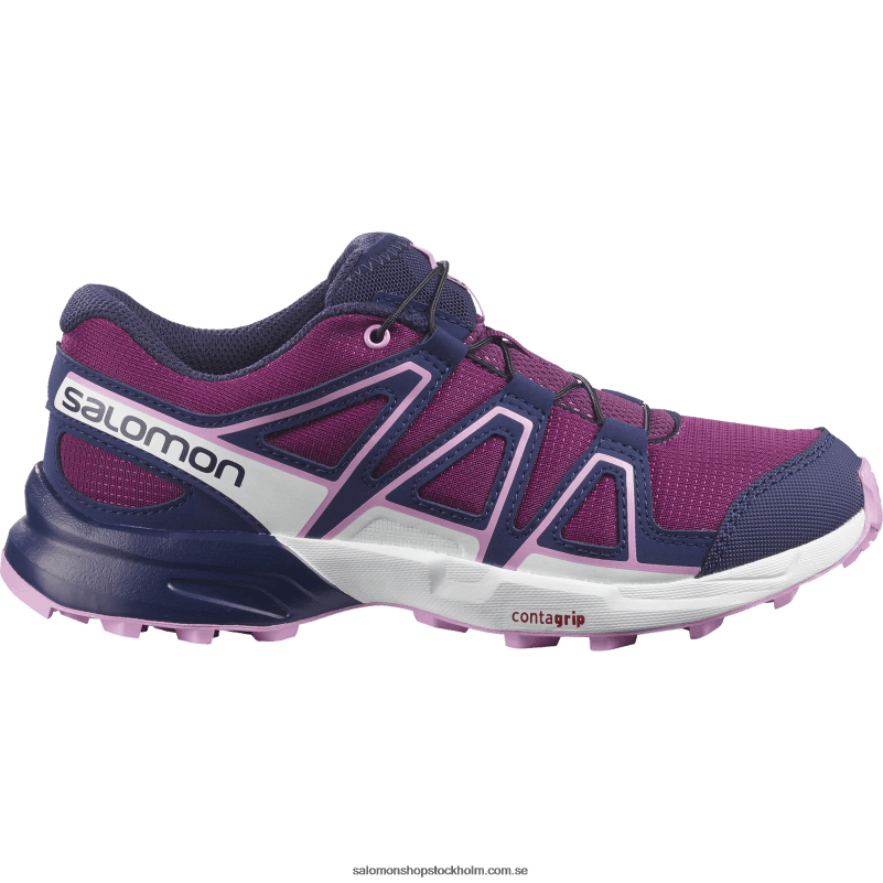 Salomon plommon caspia/kvällsblå/orkidé junior - barnskor - speedcross T82RP1355