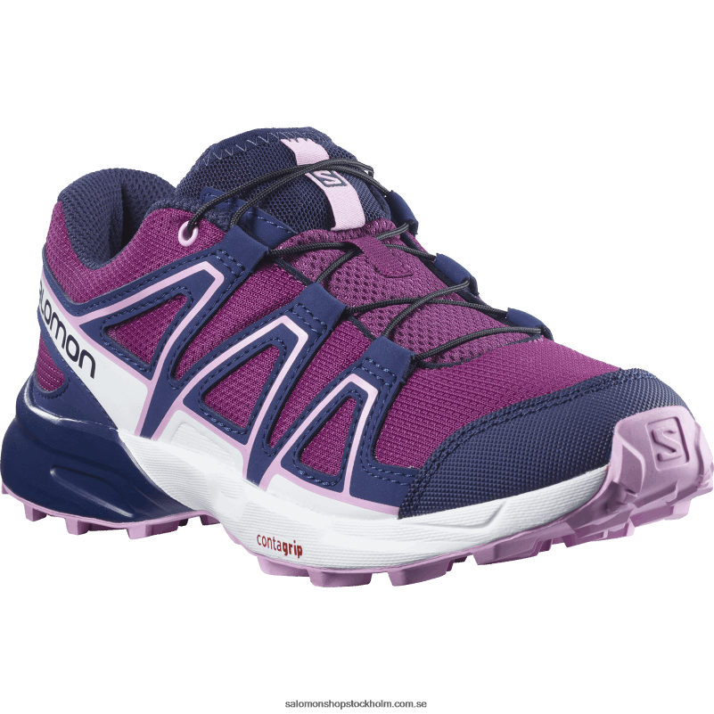 Salomon plommon caspia/kvällsblå/orkidé junior - barnskor - speedcross T82RP1355