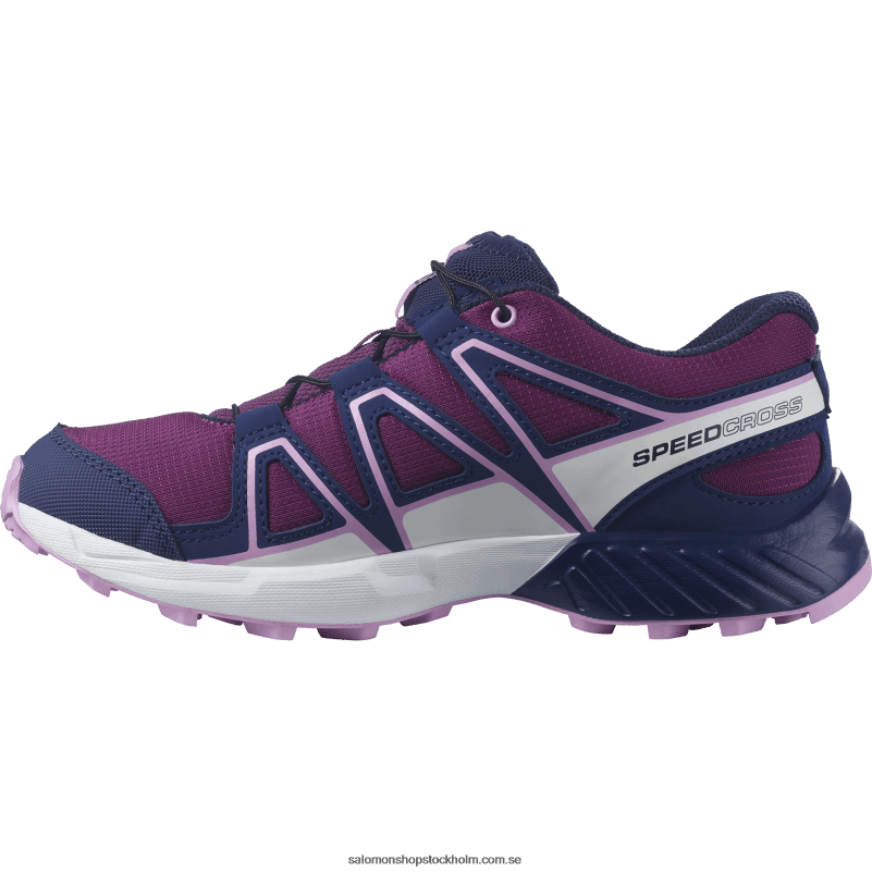 Salomon plommon caspia/kvällsblå/orkidé junior - barnskor - speedcross T82RP1355