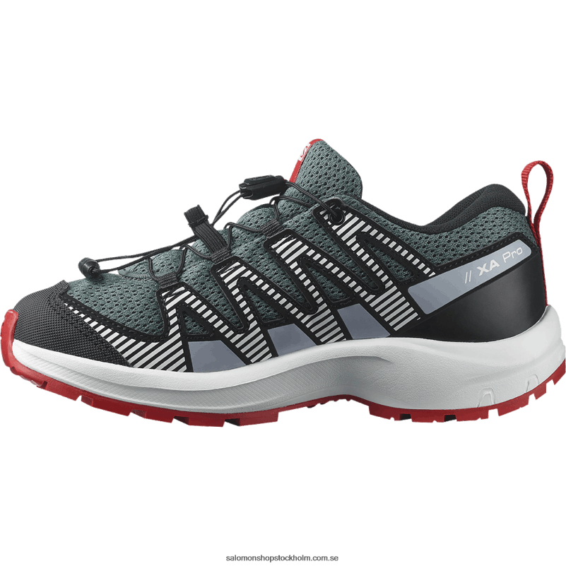 Salomon stormigt väder/zenblått/gojibär junior - barnskor - xa pro v8 T82RP1357