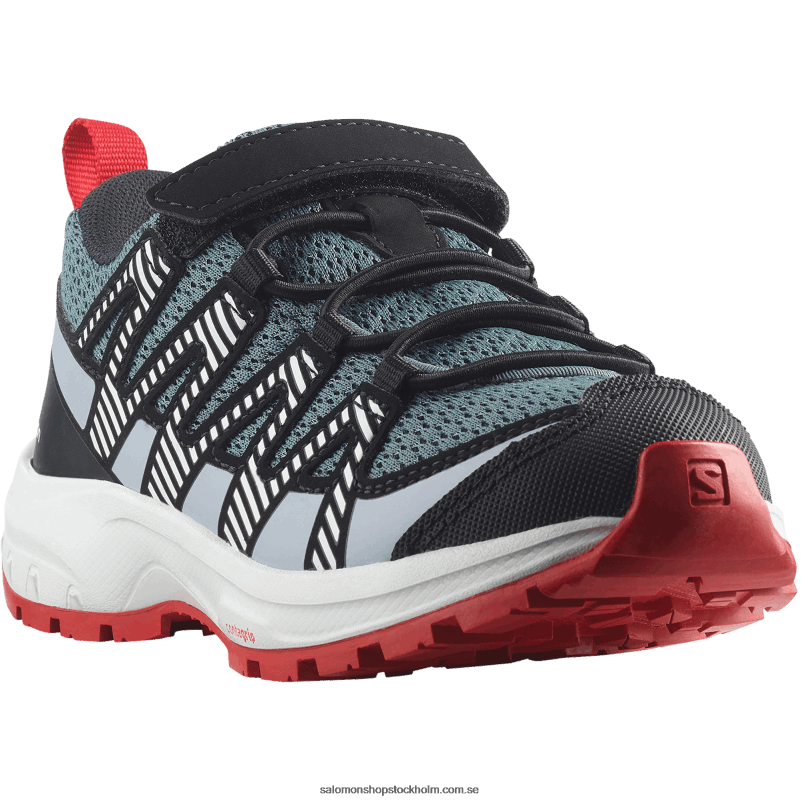 Salomon stormigt väder/zenblått/gojibär junior - barnskor - xa pro v8 T82RP1363