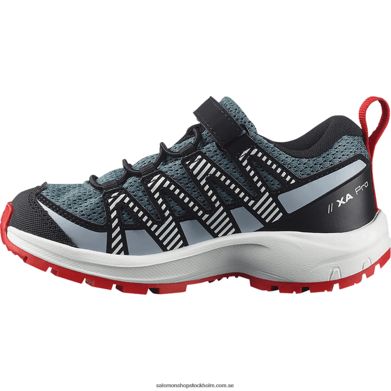 Salomon stormigt väder/zenblått/gojibär junior - barnskor - xa pro v8 T82RP1363