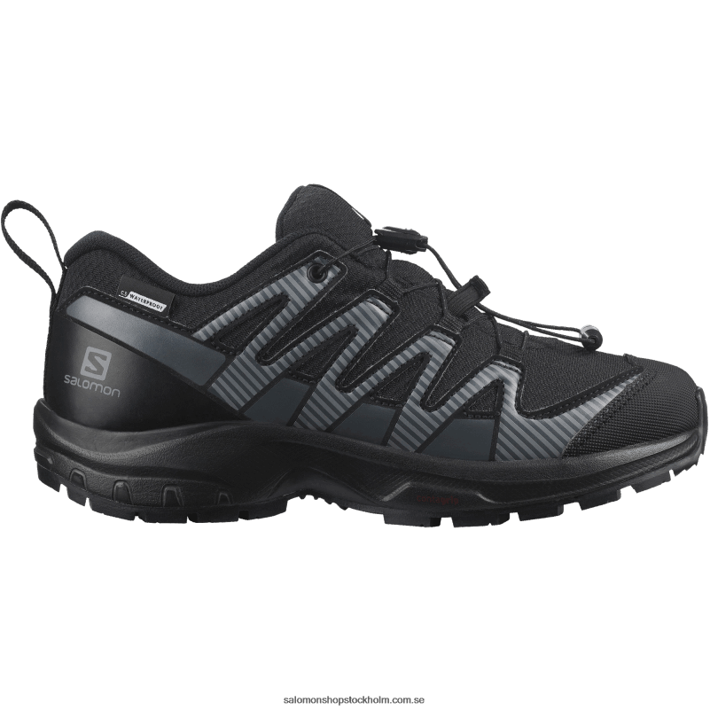 Salomon svart/ebenholts junior - barnskor - xa pro v8 clima vattentät T82RP1360