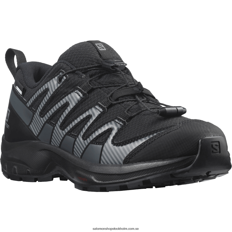 Salomon svart/ebenholts junior - barnskor - xa pro v8 clima vattentät T82RP1360