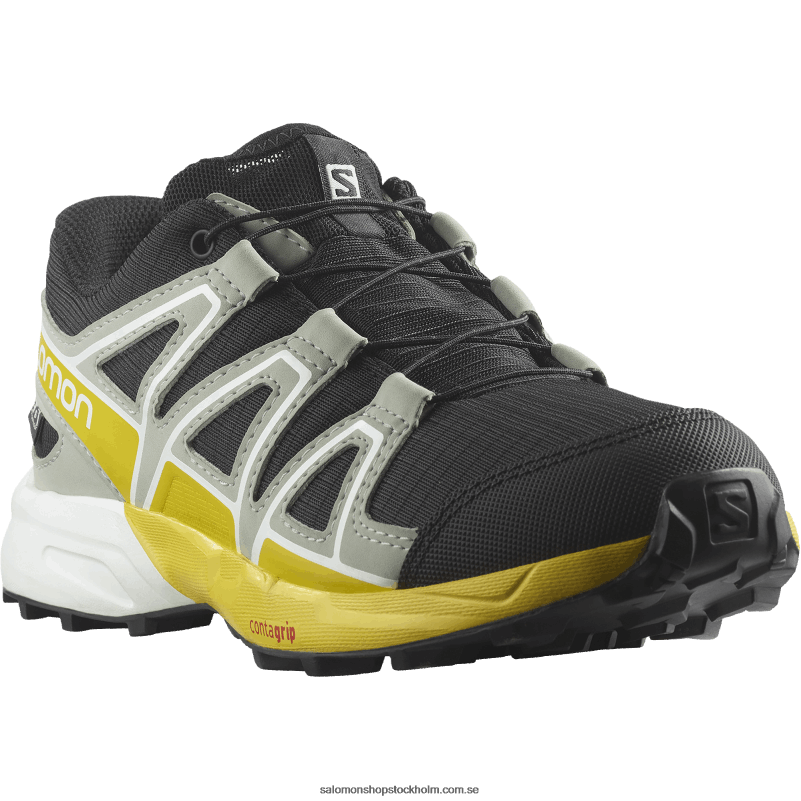 Salomon svart/smide/citron junior - barnskor - speedcross clima vattentät T82RP1343