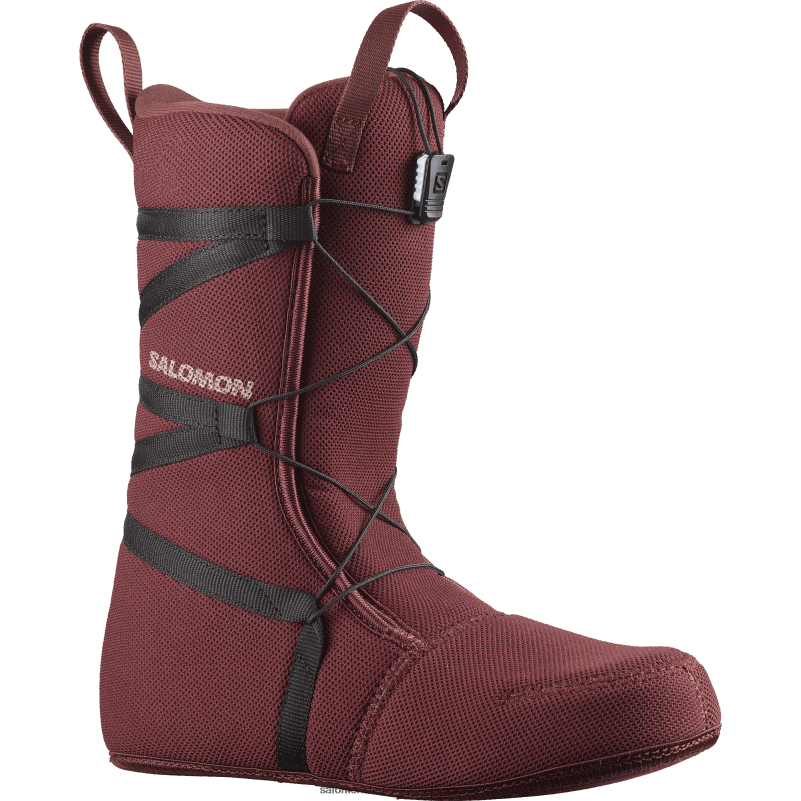 Salomon dammrosa/vinröd/ljusrosa snowboardstövlar för kvinnor - pearl boa T82RP1318