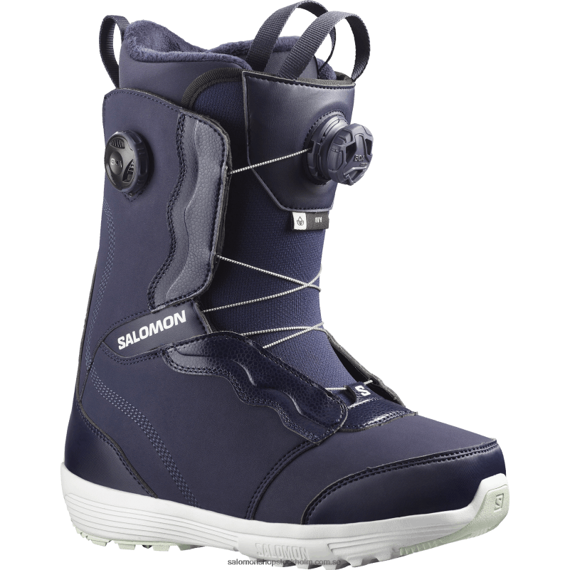 Salomon kvällsblå/vit/ton av mint snowboardstövlar för kvinnor - murgröna boa sj boa T82RP1314