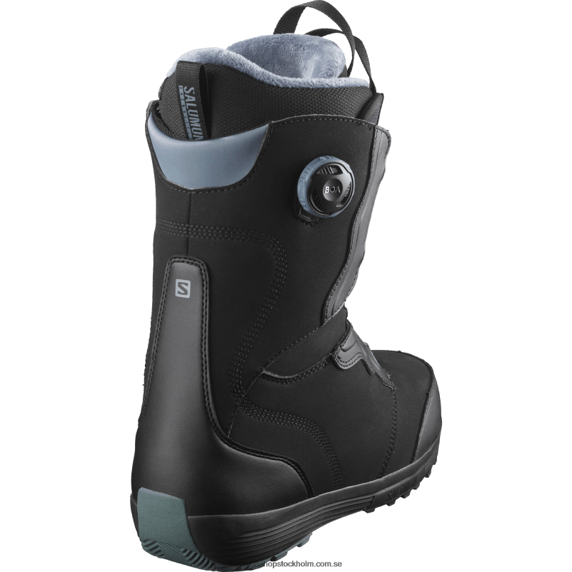 Salomon svart/stormigt väder snowboardstövlar för kvinnor - murgröna boa T82RP1320
