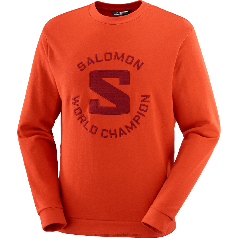 Salomon aura orange damtröja med crewneck - outlife logotyp sommar T82RP875