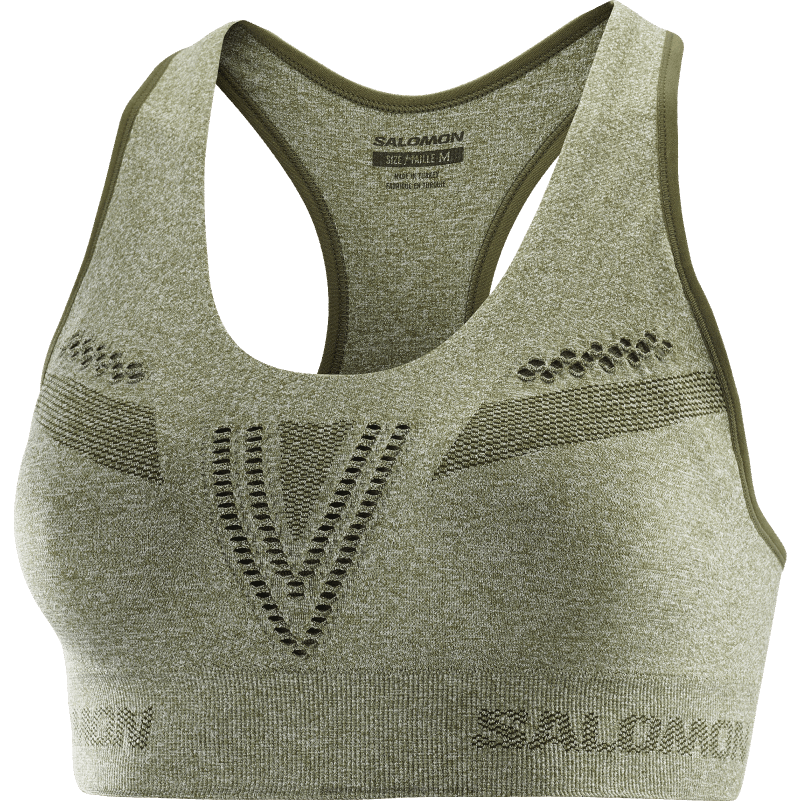 Salomon druvblad/ljung kvinnors sport-bh - viktigt drag på sömlös T82RP938