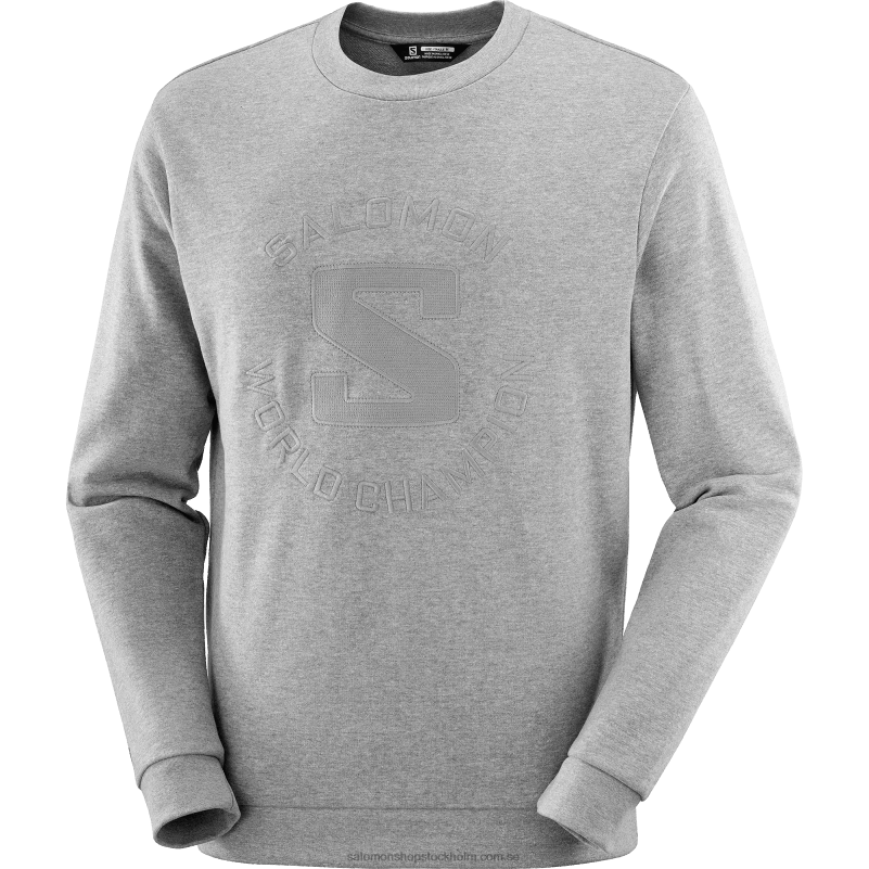 Salomon mellangrå/ljung damtröja med crewneck - outlife logotyp sommarljung T82RP869