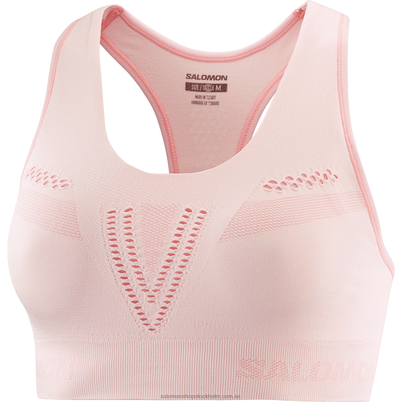 Salomon vagga rosa/ljung kvinnors sport-bh - viktigt drag på sömlös T82RP940