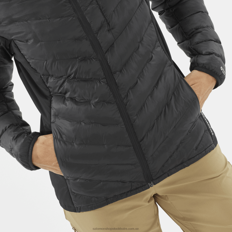 Salomon djup svart luvtröja med isolerad jacka dam - outline primaloft T82RP835