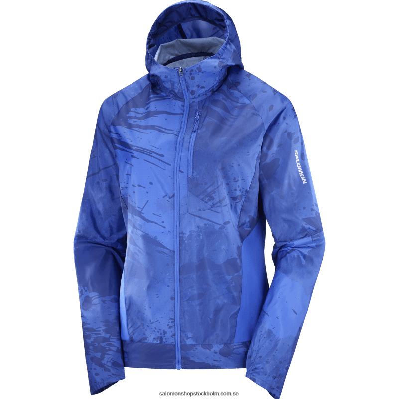 Salomon marin pion/nautisk blå/ao dam vindjacka - bonatti sidvind T82RP857
