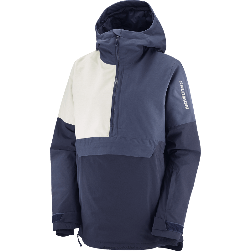 Salomon natthimlen/humör indigo/plaza taupe damisolerad anorak - inget drama T82RP858