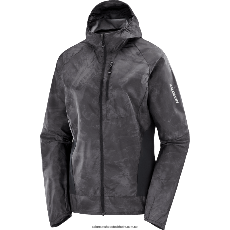 Salomon periskop/ao/djupt svart dam vindjacka - bonatti sidvind T82RP854