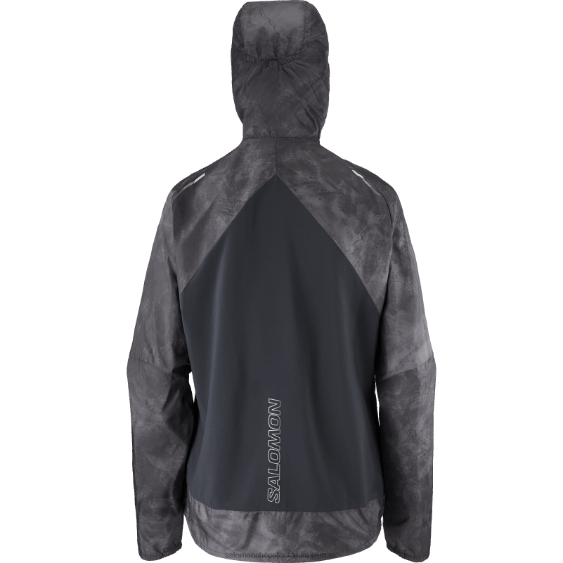 Salomon periskop/ao/djupt svart dam vindjacka - bonatti sidvind T82RP854