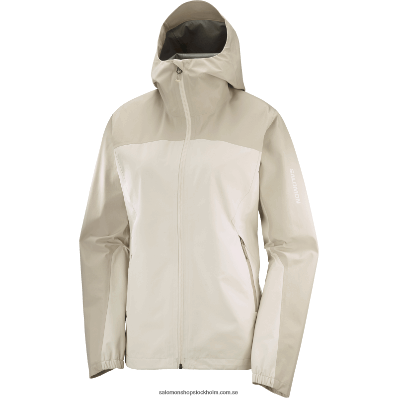 Salomon regnig dag/plaza taupe skaljacka dam - outline gore-tex 2,5l T82RP846