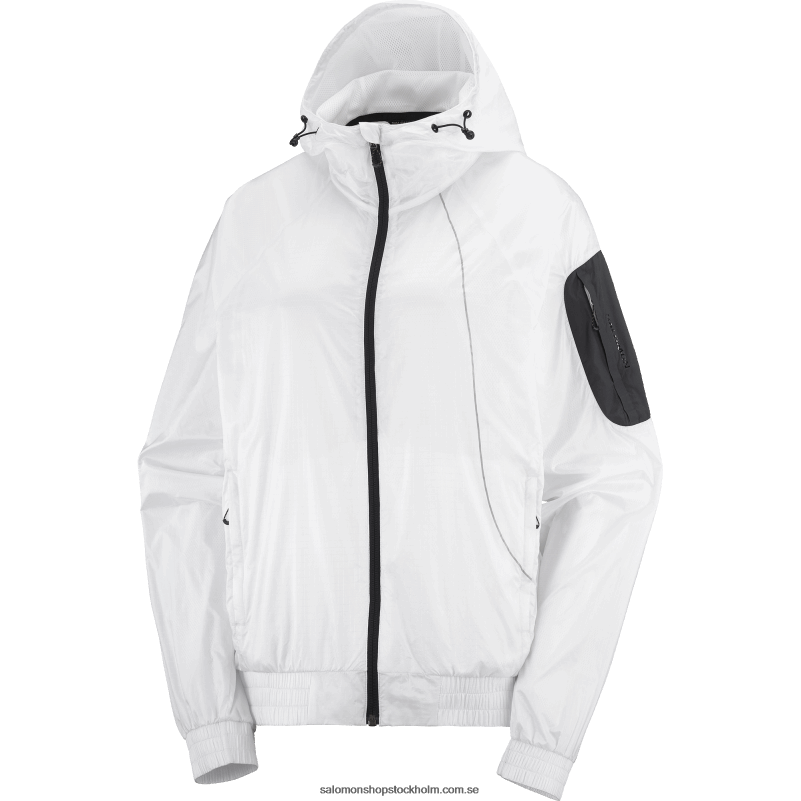 Salomon vit/djup svart dam vindjacka - equipe T82RP833