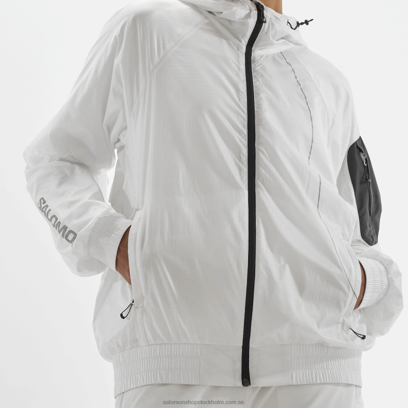 Salomon vit/djup svart dam vindjacka - equipe T82RP833