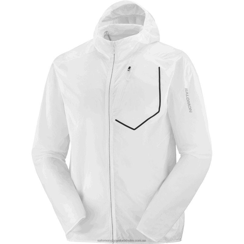 Salomon vit/djup svart vindjacka dam - bonatti aero wind T82RP849