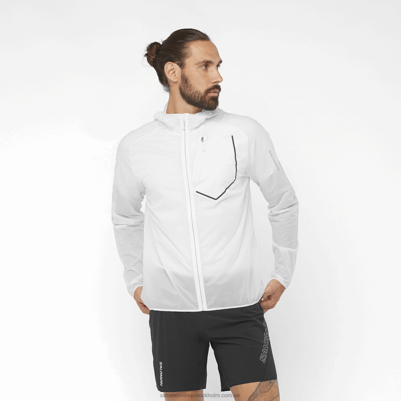 Salomon vit/djup svart vindjacka dam - bonatti aero wind T82RP849
