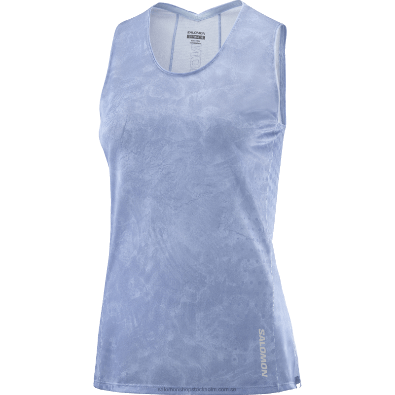 Salomon chambray blå/engelsk herrgård damtank - sense aero T82RP906