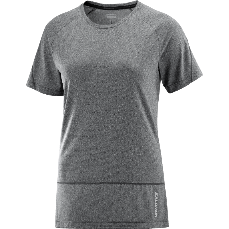 Salomon djupt svart/ljung kortärmad dam t-shirt - cross run T82RP879