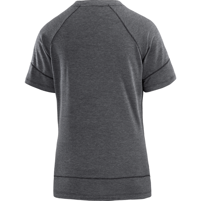 Salomon djupt svart/ljung kortärmad t-shirt för kvinnor - runlife T82RP913