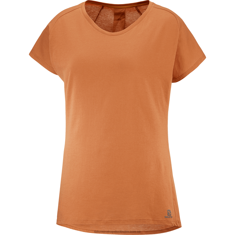 Salomon honung ingefära kortärmad t-shirt för kvinnor - väsentlig form T82RP895
