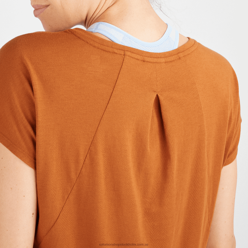 Salomon honung ingefära kortärmad t-shirt för kvinnor - väsentlig form T82RP895