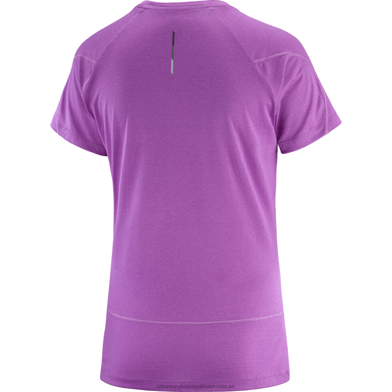 Salomon mousserande druva/ljung kortärmad dam t-shirt - cross run T82RP890