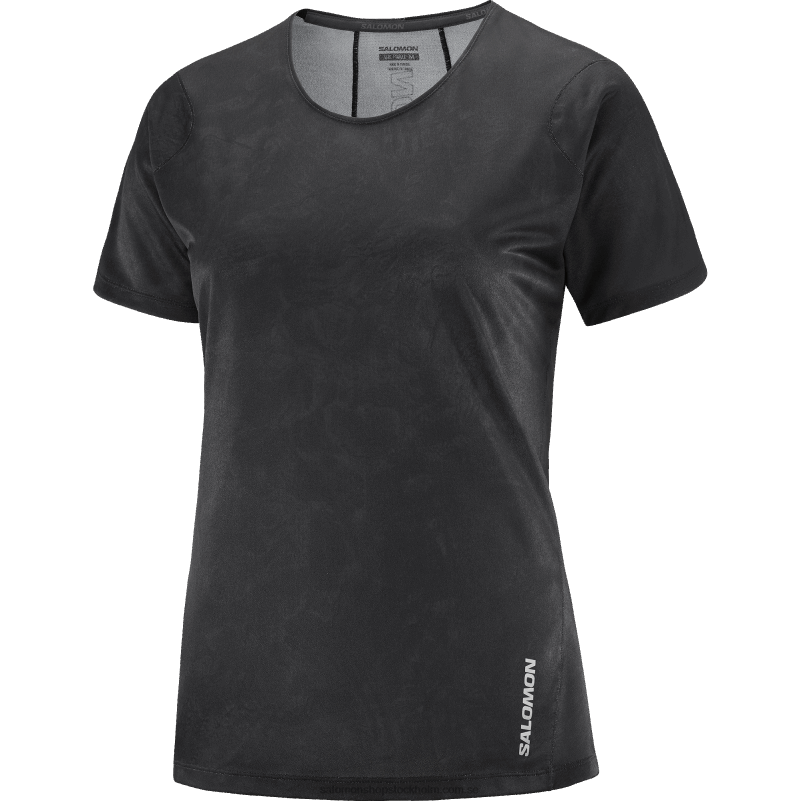 Salomon periskop/djupt svart kortärmad t-shirt dam - sense aero T82RP928