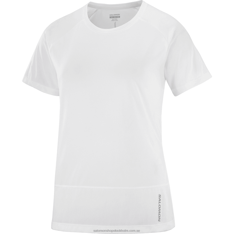 Salomon vit kortärmad dam t-shirt - cross run T82RP880