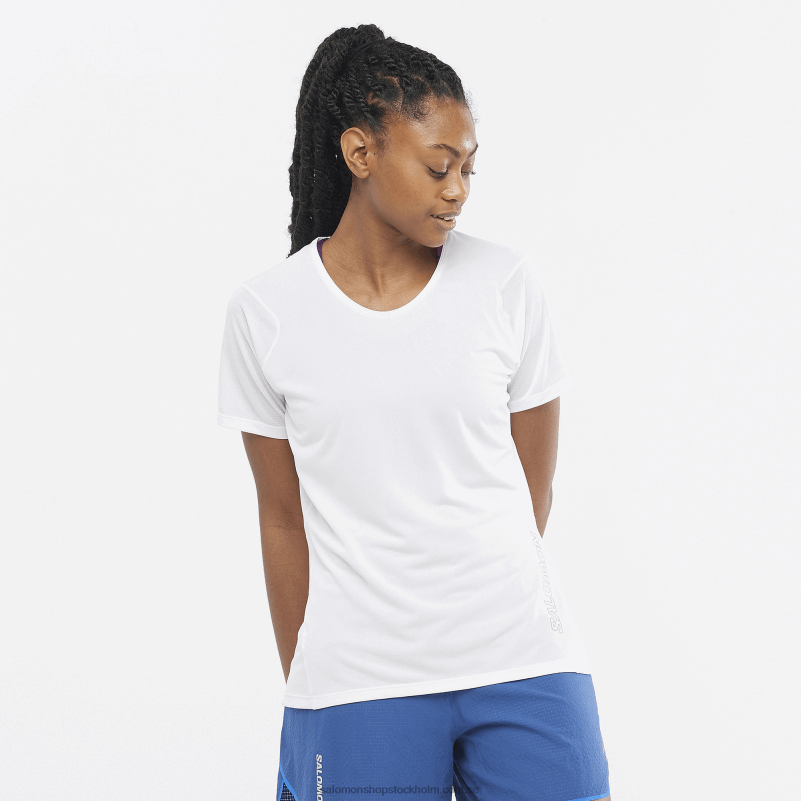 Salomon vit kortärmad t-shirt dam - sense aero T82RP927