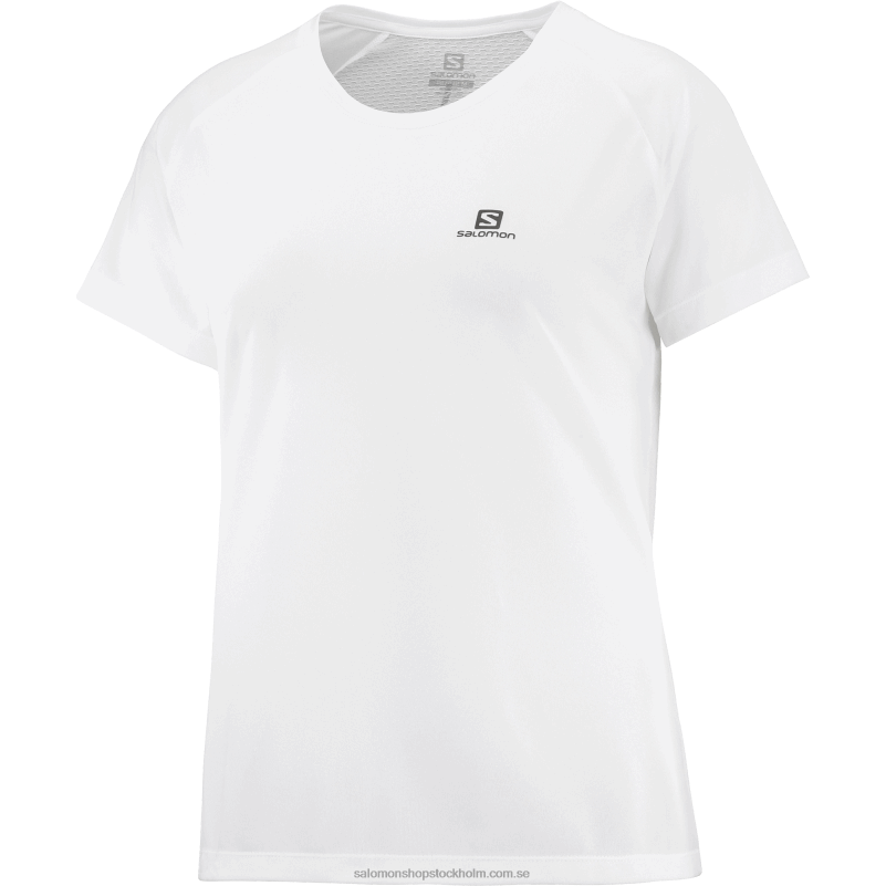 Salomon vit kortärmad t-shirt för kvinnor - cross rebel T82RP931